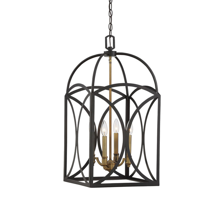 Savoy House Talbot 3-4081-4-79 Pendant Light - English Bronze and Warm Brass