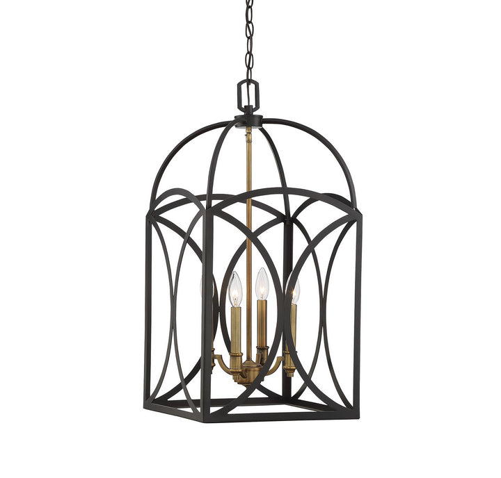 Savoy House Talbot 3-4081-4-79 Pendant Light - English Bronze and Warm Brass