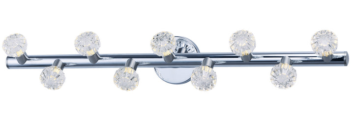 Maxim Bejewel LED 3039BCPNSN Bath Vanity Light 34 in. wide - Polished Nickel / Satin Nickel