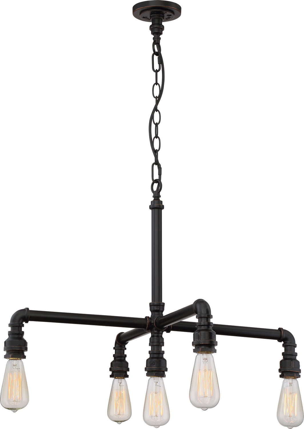 Nuvo Iron 60-5795 Chandelier Light - Industrial Bronze, Antique Bronze Finish"/
