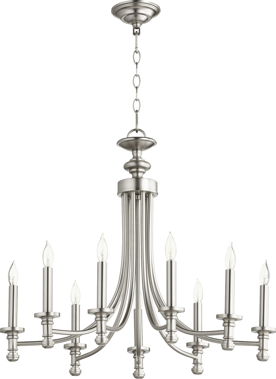 Quorum Rossington 6022-9-65 Chandelier Light - Satin Nickel