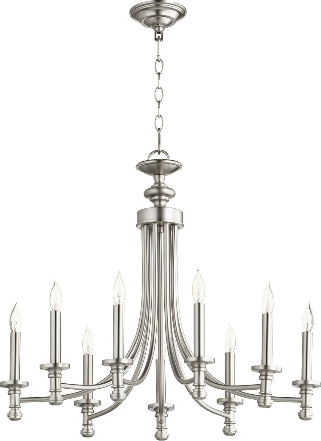 Quorum Rossington 6022-9-65 Chandelier Light - Satin Nickel