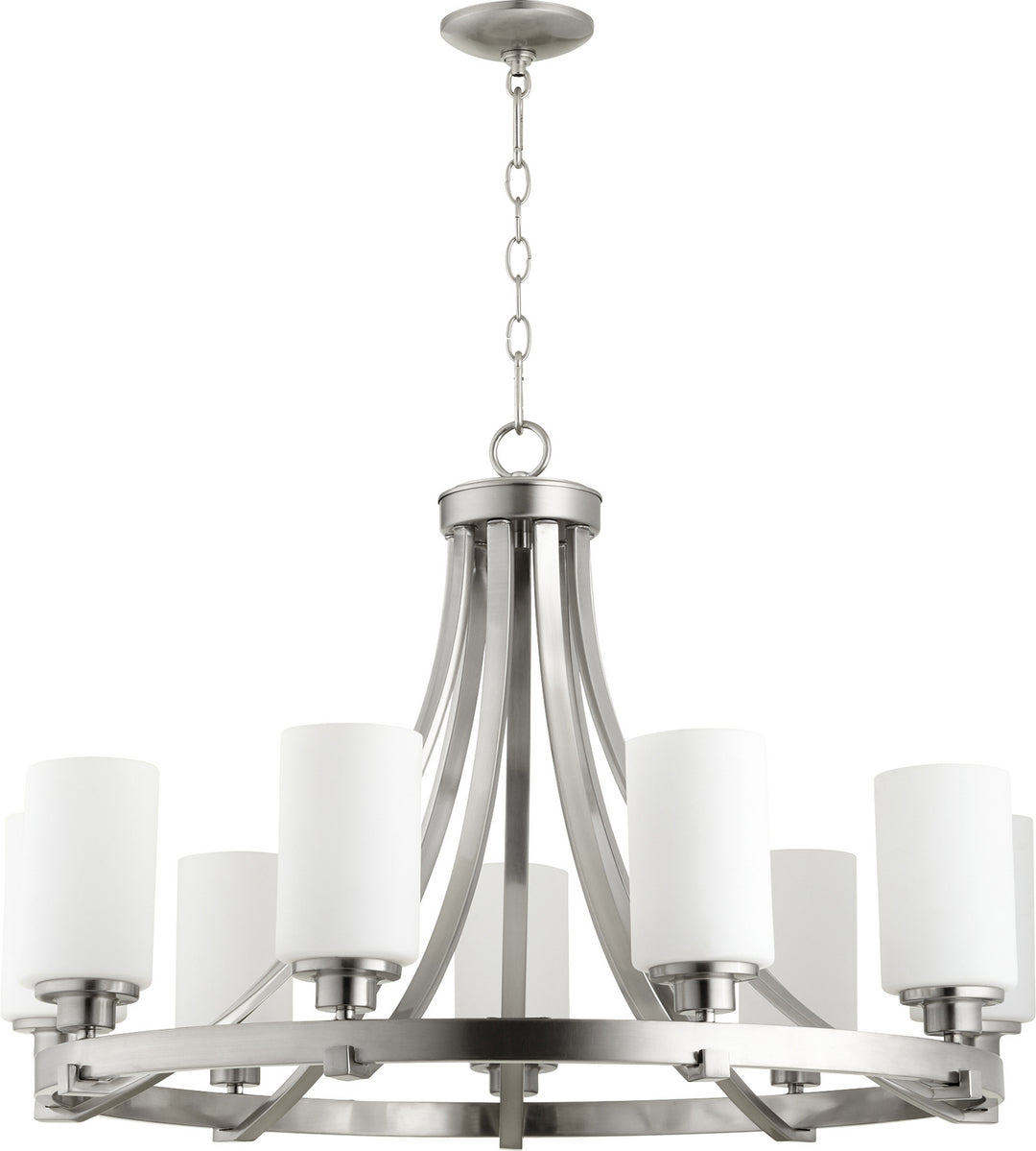 Quorum Lancaster 6207-9-65 Chandelier Light - Satin Nickel