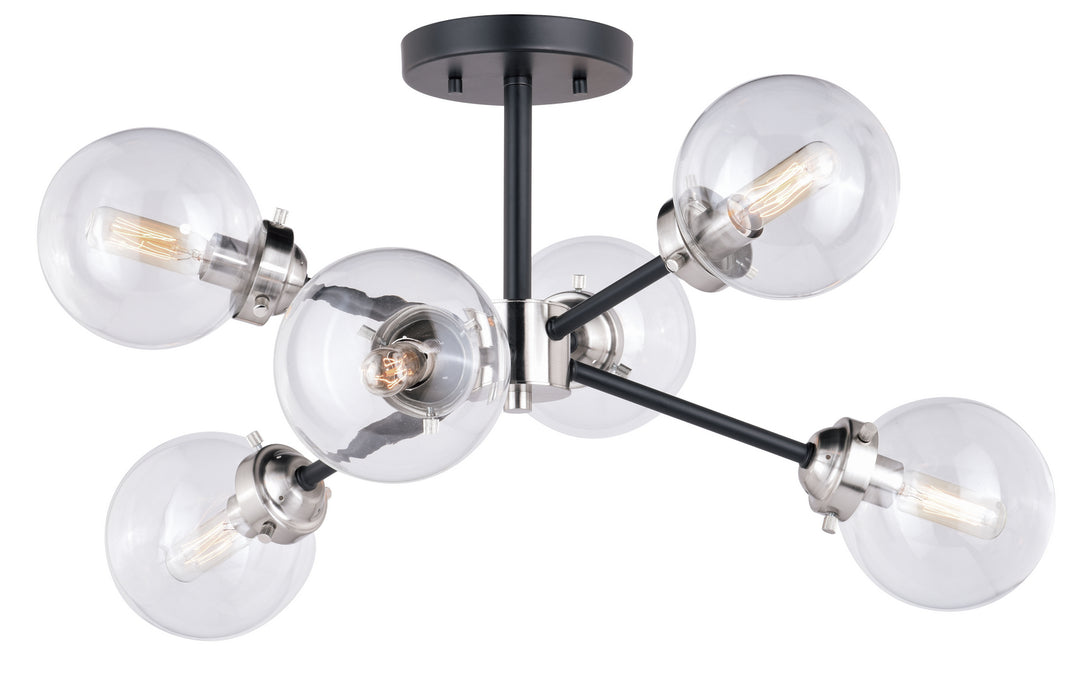Vaxcel Orbit C0132 Ceiling Light - Satin Nickel and Oil Rubbed Bronze