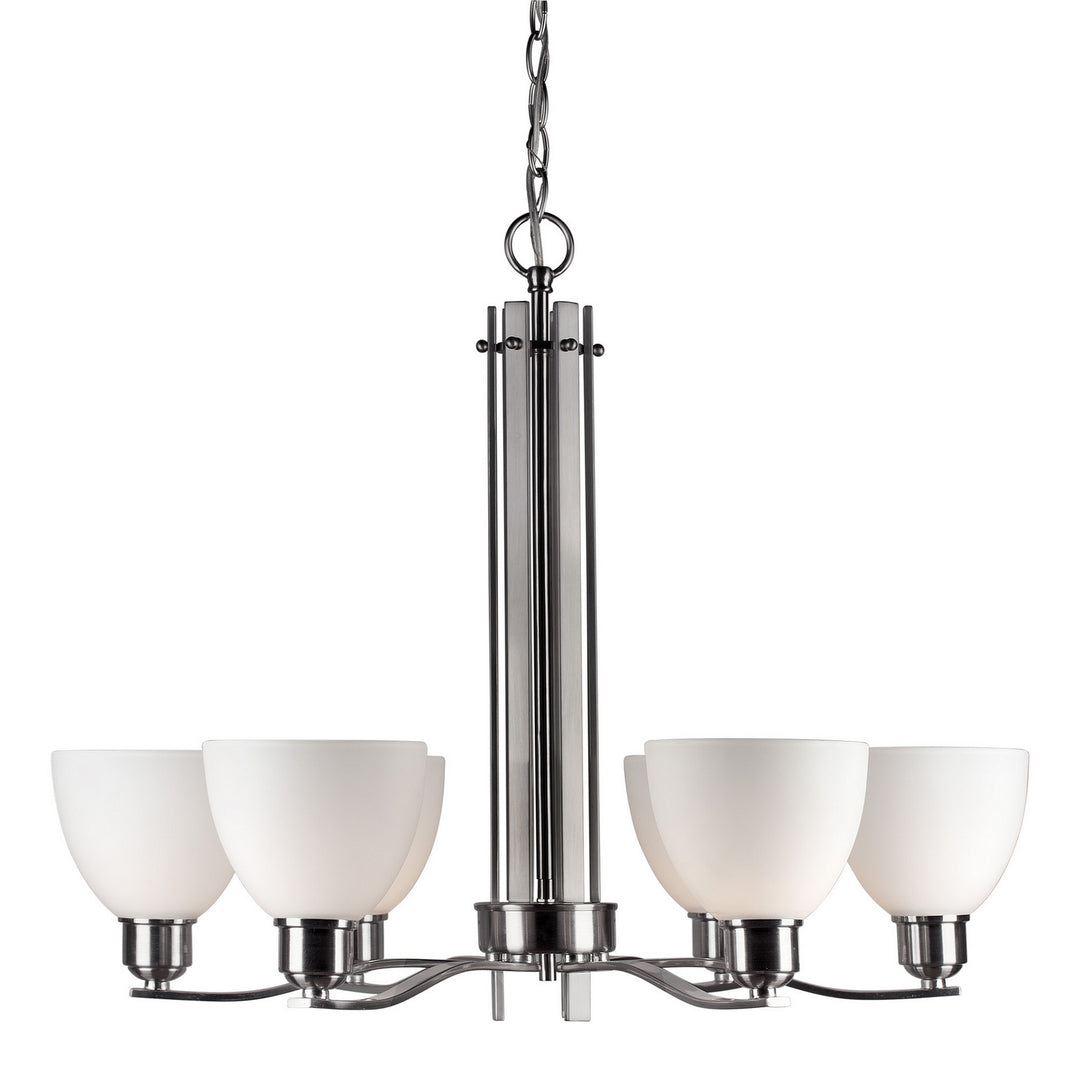Forte 2644-06-55 Chandelier Light - Brushed Nickel