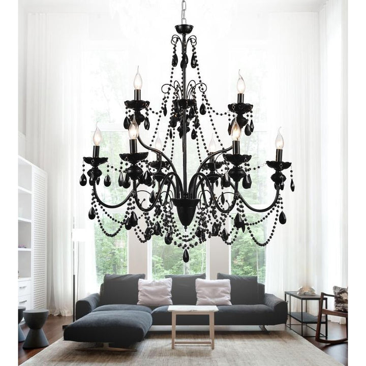 CWI Keen 5095p32b-9 Chandelier Light - Black