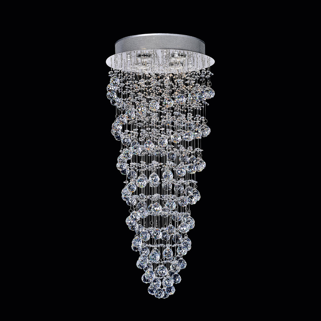 CWI Double Spiral 6606c14c Ceiling Light - Chrome