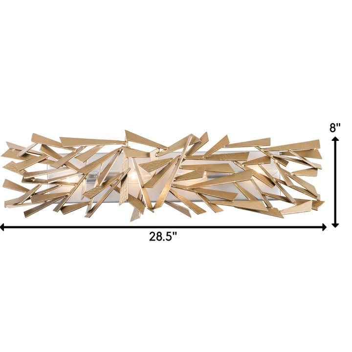 Varaluz Bermuda 286B04SICM Bath Vanity Light 29 in. wide - Silver/Champagne Mist