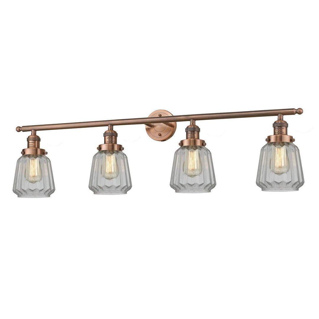 Innovations Franklin Restoration 215-AC-G142 Bath Vanity Light 43 in. wide - Antique Copper