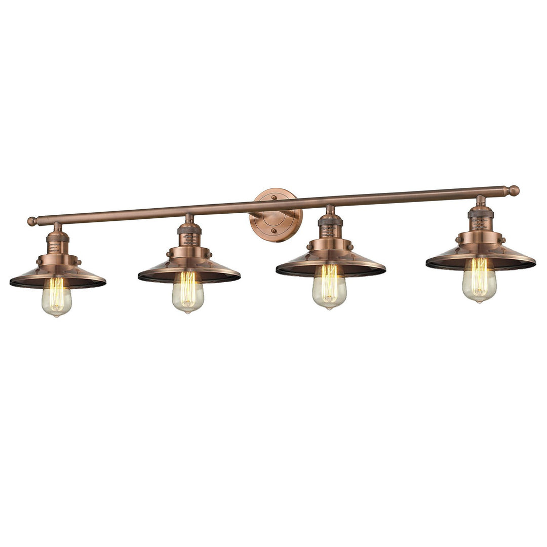Innovations Franklin Restoration 215-AC-M3 Bath Vanity Light 44 in. wide - Antique Copper