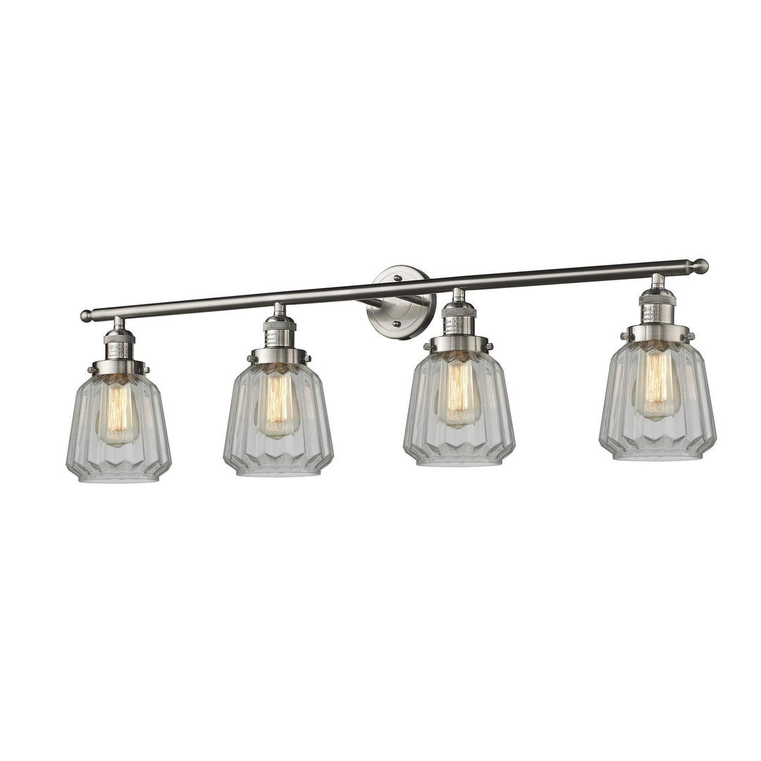 Innovations Franklin Restoration 215-SN-G142 Bath Vanity Light 43 in. wide - Brushed Satin Nickel