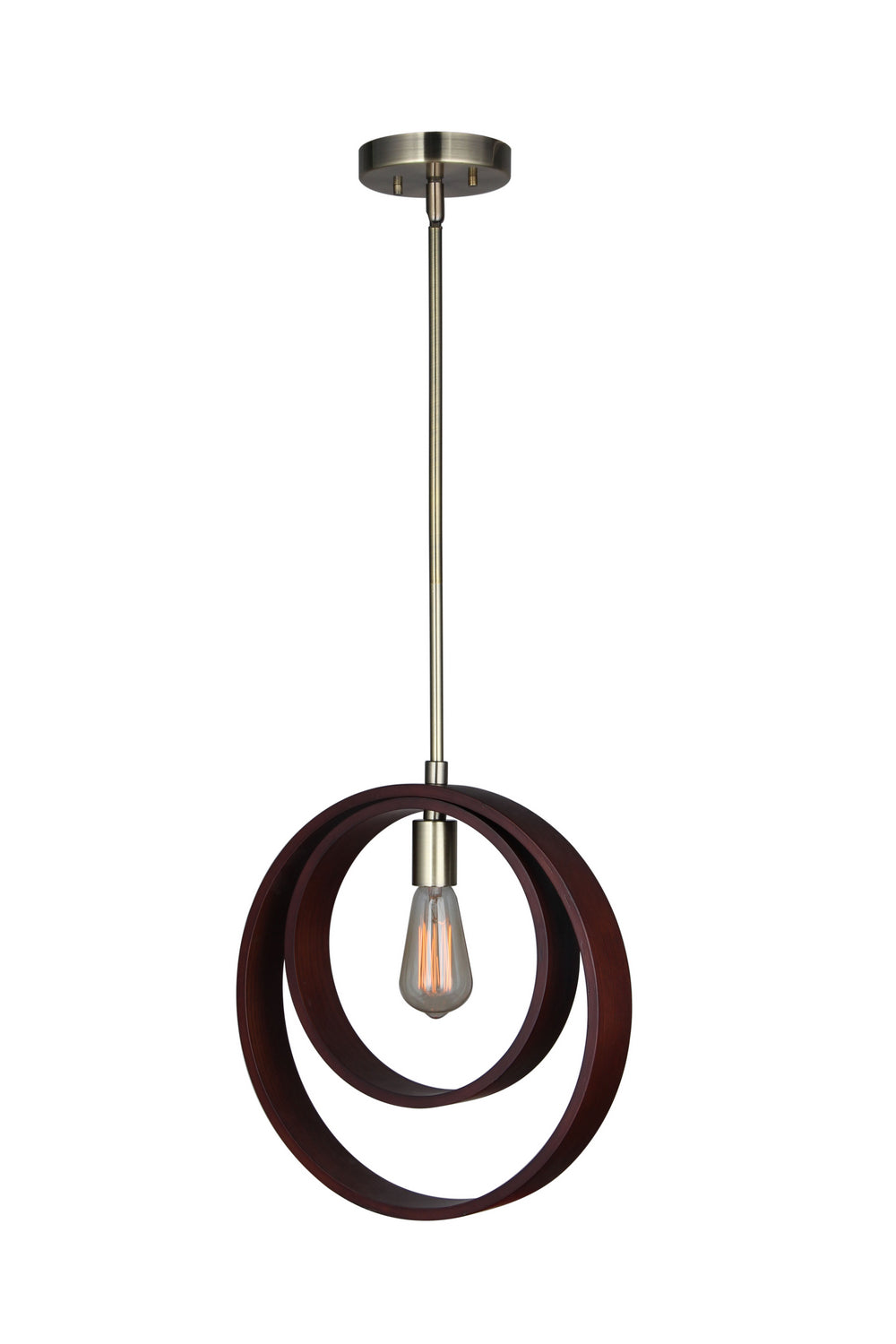 Woodbridge Hoops 17223CBR-WLM1WN Pendant Light - Vintage Brass