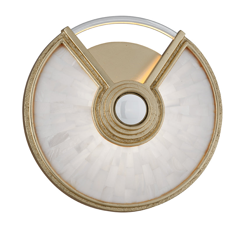 Corbett Venturi 252-11 Wall Sconce Light - Gold Leaf W Polished Stainless