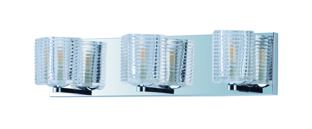 Maxim Groove 9073CRPC Bath Vanity Light 21 in. wide - Polished Chrome