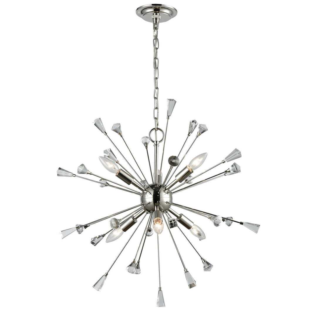 Elk Sprigny 33030/6 Chandelier Light - Polished Nickel