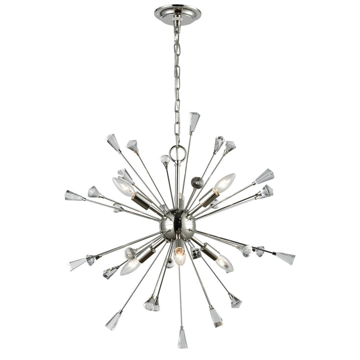 Elk Sprigny 33030/6 Chandelier Light - Polished Nickel