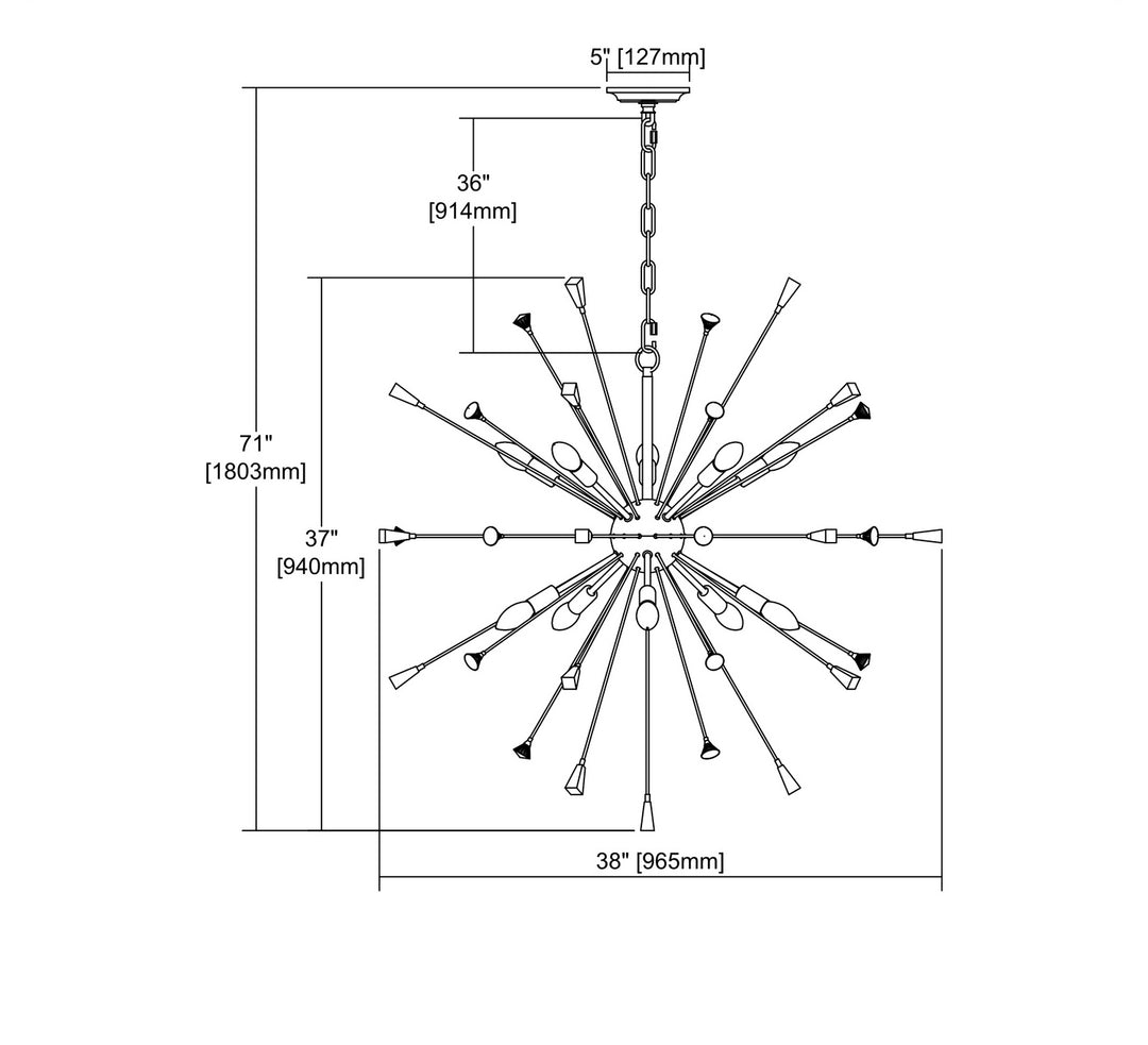 Elk Sprigny 33031/10 Chandelier Light - Polished Nickel