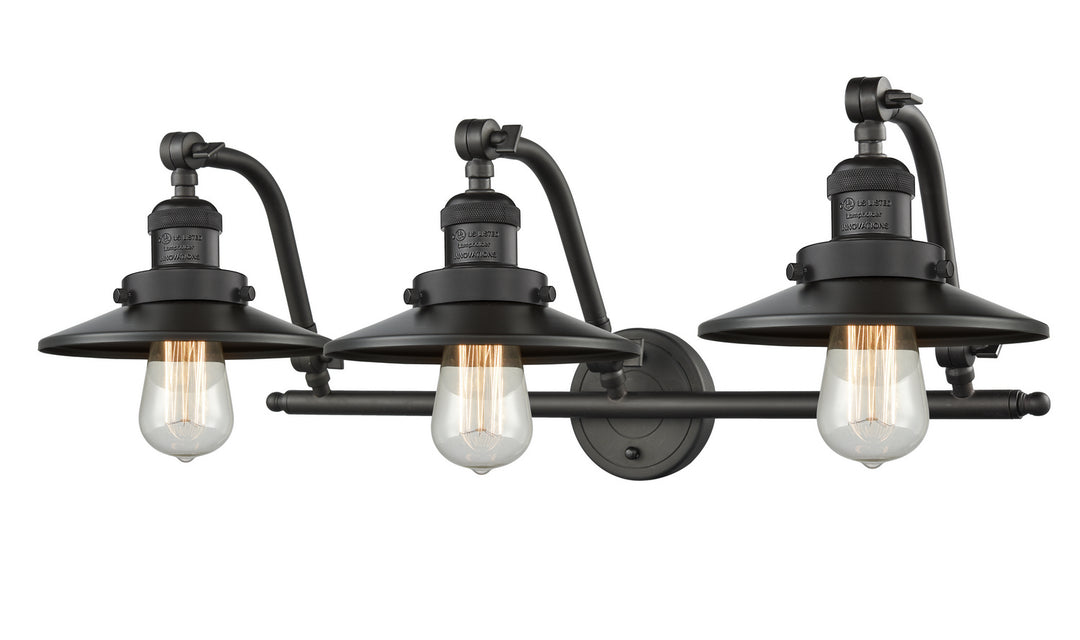 Innovations Franklin Restoration 515-3W-OB-M5 Bath Vanity Light 28 in. wide - Oil Rubbed Bronze