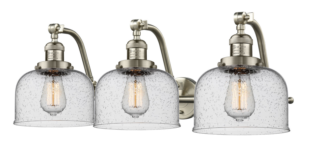 Innovations Franklin Restoration 515-3W-SN-G74 Bath Vanity Light 28 in. wide - Brushed Satin Nickel