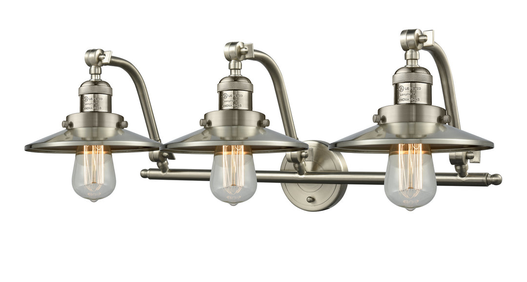 Innovations Franklin Restoration 515-3W-SN-M2 Bath Vanity Light 28 in. wide - Brushed Satin Nickel