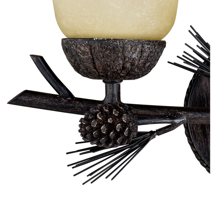 Vaxcel Sierra W0268 Bath Vanity Light 15 in. wide - Black Walnut