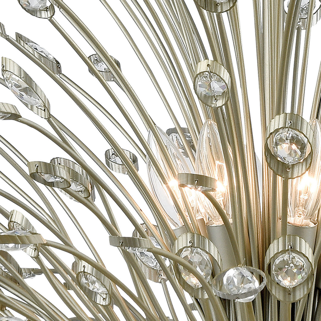 Elk Mullica 33185/8 Chandelier Light - Aged Silver