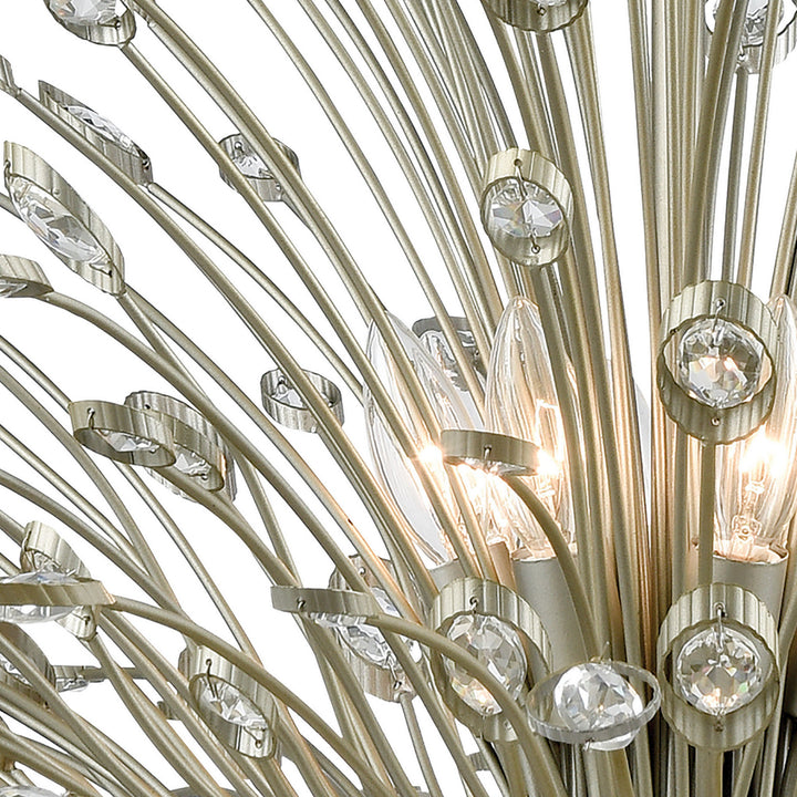 Elk Mullica 33185/8 Chandelier Light - Aged Silver