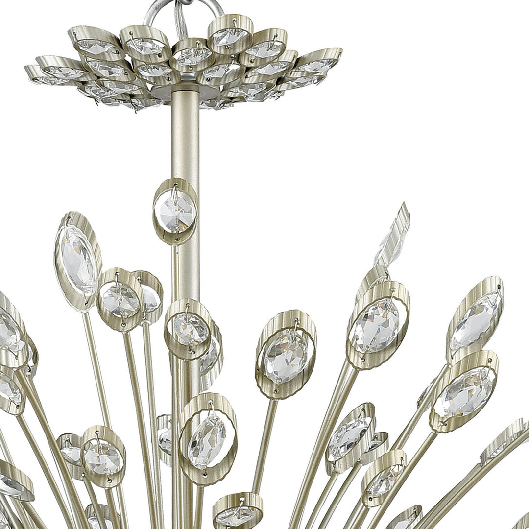 Elk Mullica 33185/8 Chandelier Light - Aged Silver