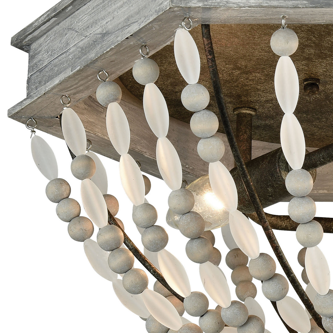 Elk Summerton 33191/3 Ceiling Light - Washed Gray