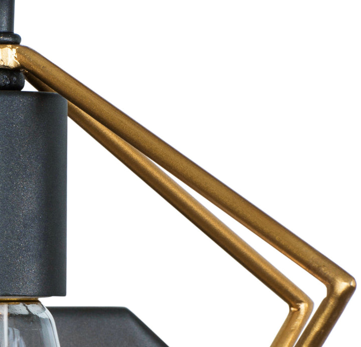 Varaluz Metropolis 261B04AGRB Bath Vanity Light 32 in. wide - Antique Gold/Rustic Bronze