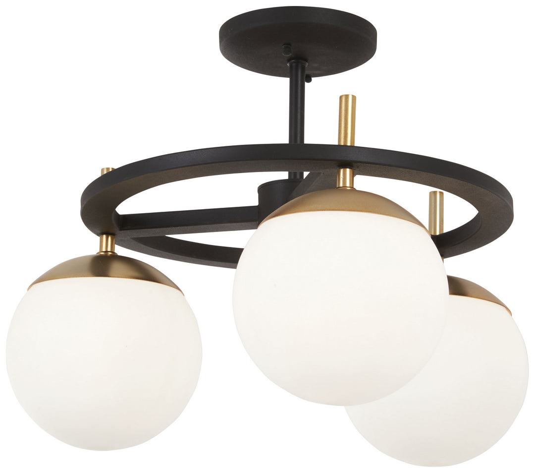 George Kovacs Alluria P1357-618 Ceiling Light - Weathered Black W/Autumn Gold