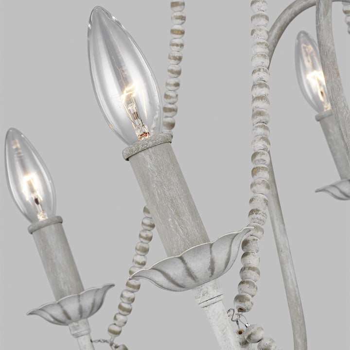 Visual Comfort Studio Maryville F3240/6WGR Chandelier Light - Washed Grey