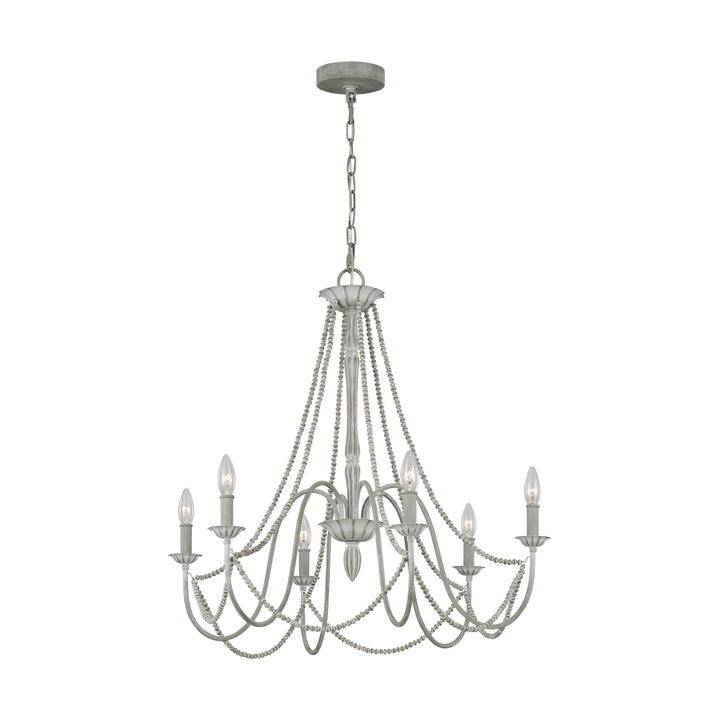 Visual Comfort Studio Maryville F3240/6WGR Chandelier Light - Washed Grey