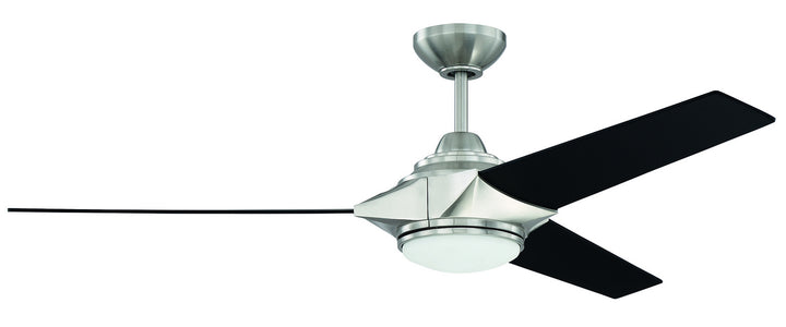 Craftmade Echelon ECH54BNK3 Ceiling Fan 54 - Brushed Polished Nickel, Flat Black/Flat Black/