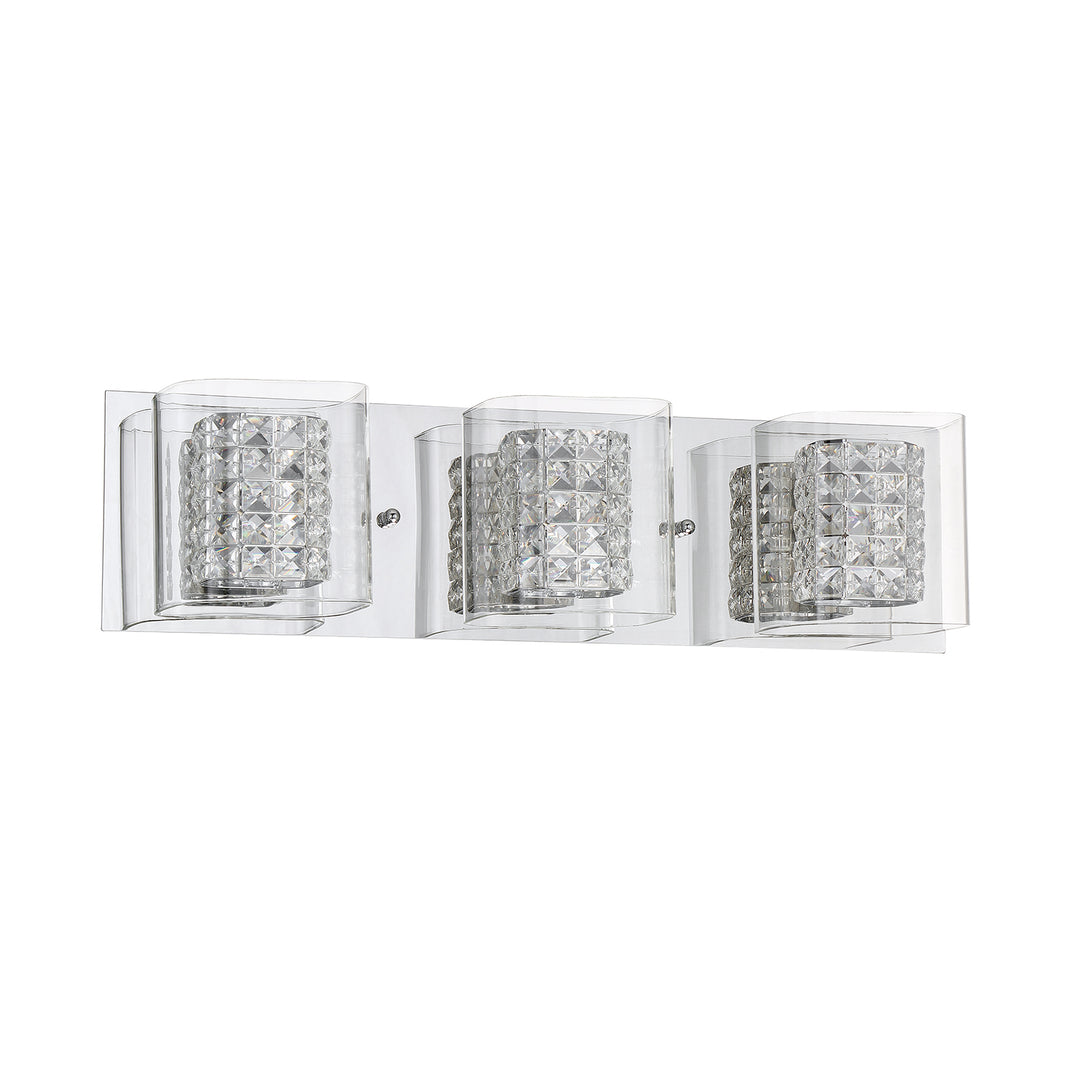Kendal Crystorama VF7400-3L-CH Bath Vanity Light 22 in. wide - Chrome