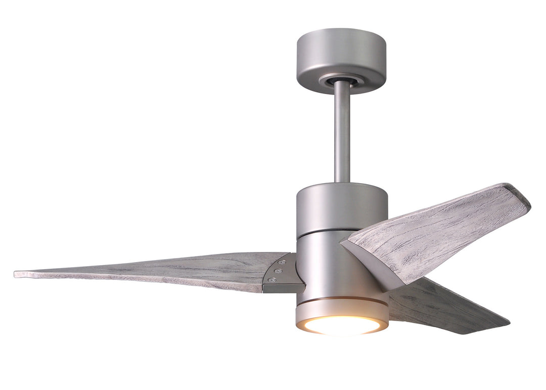 Matthews Fan Company Super Janet SJ-BN-BW-42 Ceiling Fan 42 - Brushed Nickel, Barn Wood Tone/