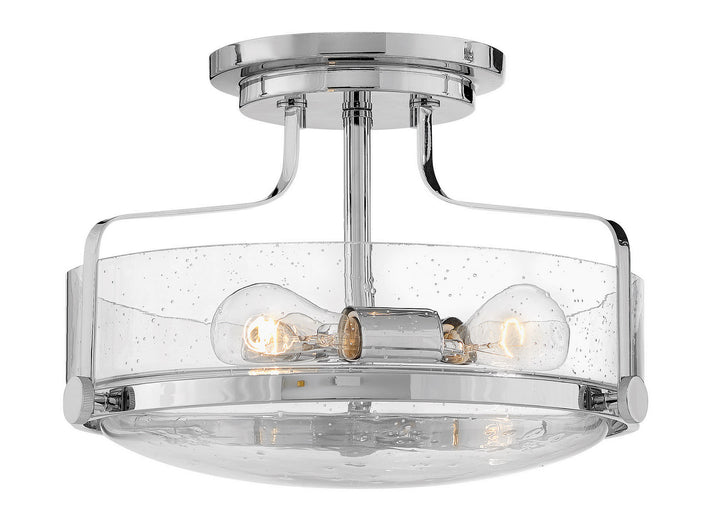 Hinkley Harper 3641CM-CS Ceiling Light - Chrome with Clear Seedy glass
