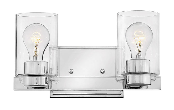 Hinkley Miley 5052CM-CL Bath Vanity Light 13 in. wide - Chrome with Clear glass