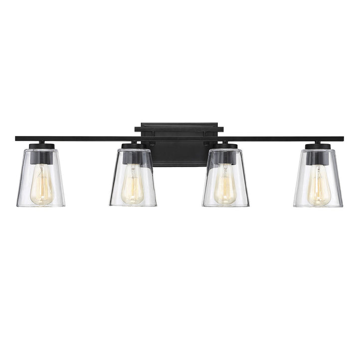 Savoy House Calhoun 8-1020-4-BK Bath Vanity Light 32 in. wide - Black