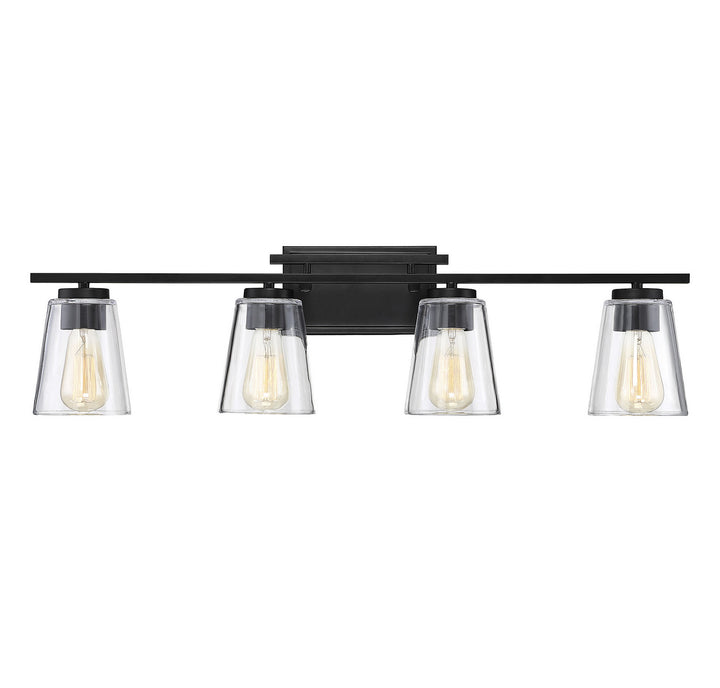 Savoy House Calhoun 8-1020-4-BK Bath Vanity Light 32 in. wide - Black