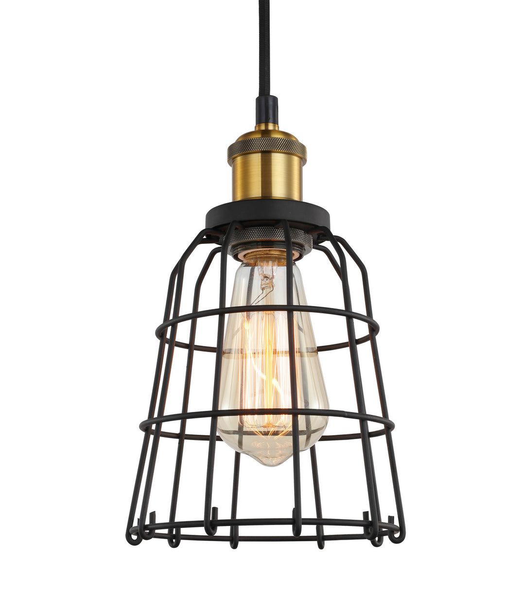 Woodbridge Fulton 18323CBRWL-SW106BK Pendant Light - Brass