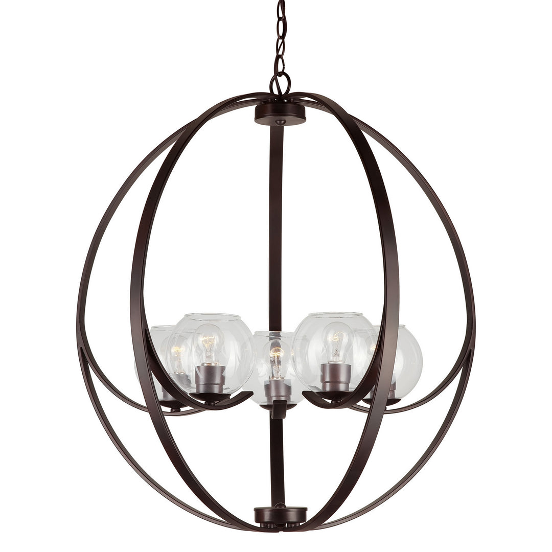 Forte 2649-05-32 Chandelier Light - Antique Bronze