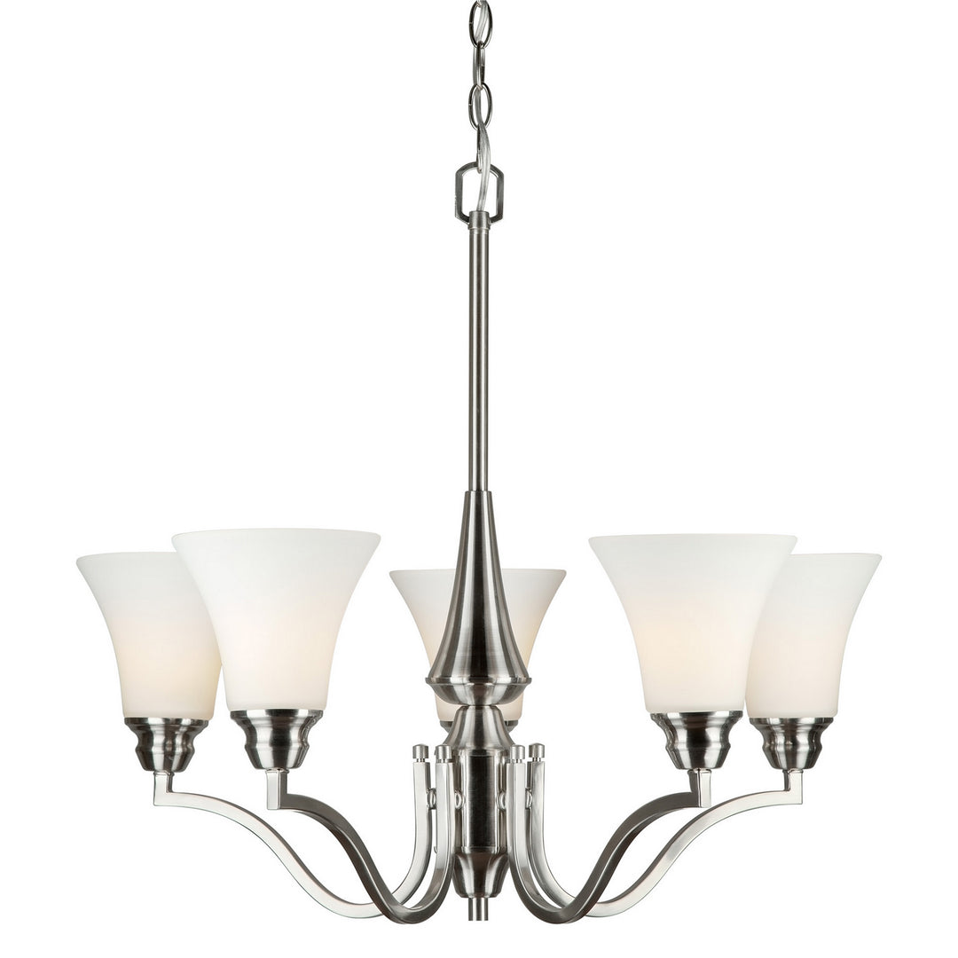 Forte 2690-05-55 Chandelier Light - Brushed Nickel