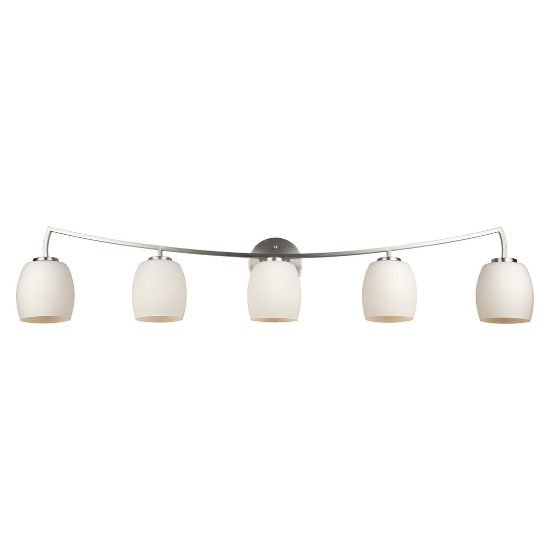 Forte 5588-05-55 Bath Vanity Light 43 in. wide - Brushed Nickel