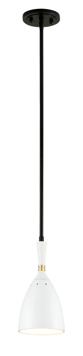 Corbett Utopia 281-41 Pendant Light - Black Brass Off White Shades