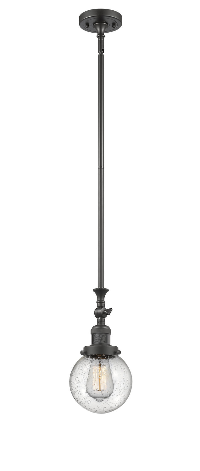 Innovations Franklin Restoration 206-OB-G204-6 Pendant Light - Oil Rubbed Bronze