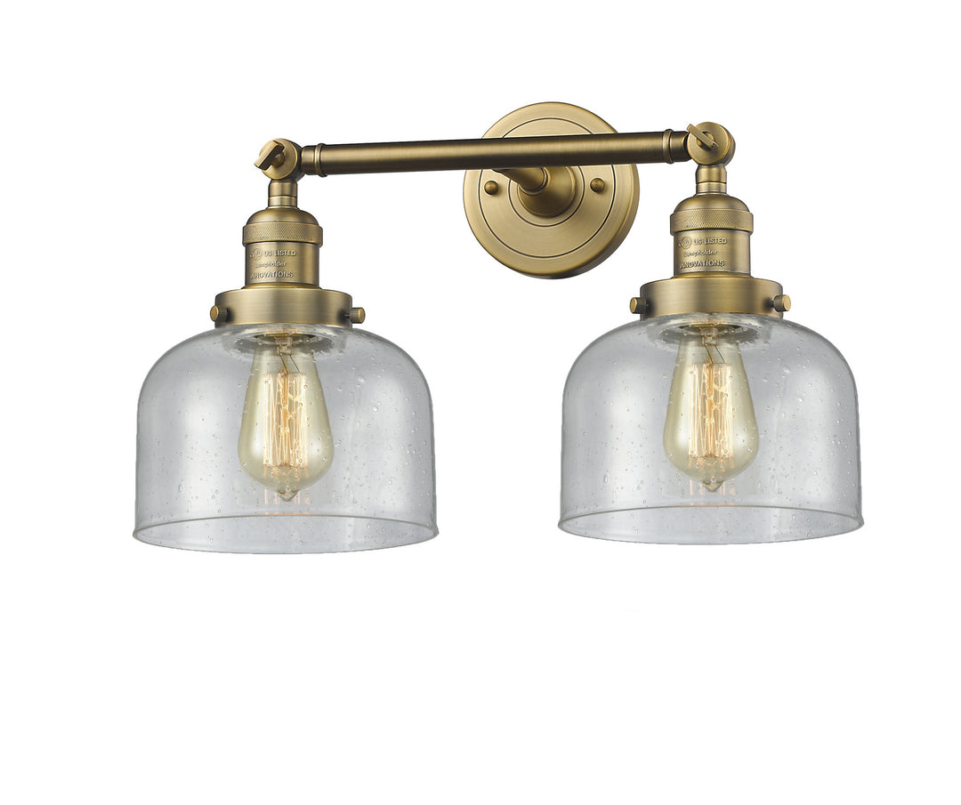 Innovations Franklin Restoration 208-BB-G74-LED Bath Vanity Light 19 in. wide - Brushed Brass