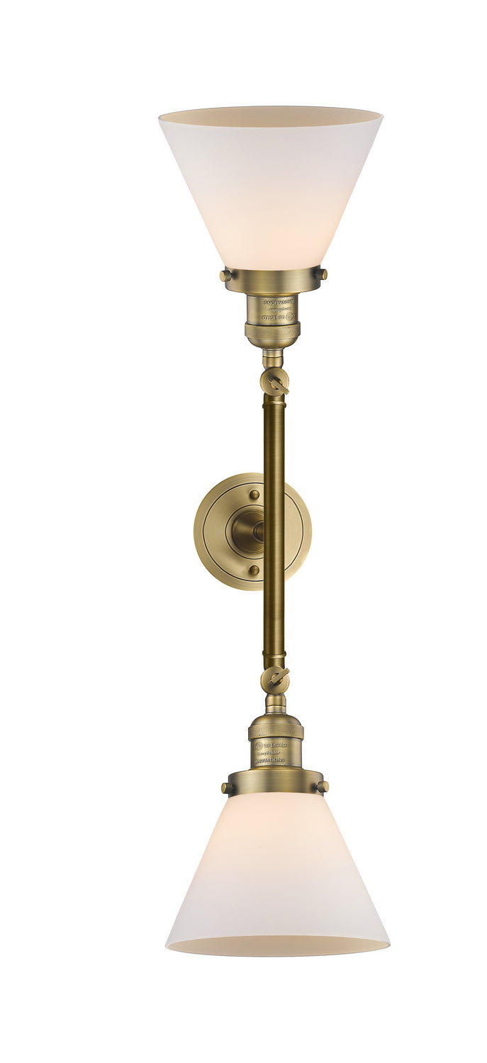 Innovations Franklin Restoration 208L-BB-G41 Bath Vanity Light 8 in. wide - Brushed Brass