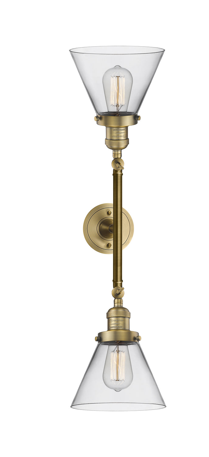 Innovations Franklin Restoration 208L-BB-G42-LED Bath Vanity Light 8 in. wide - Brushed Brass