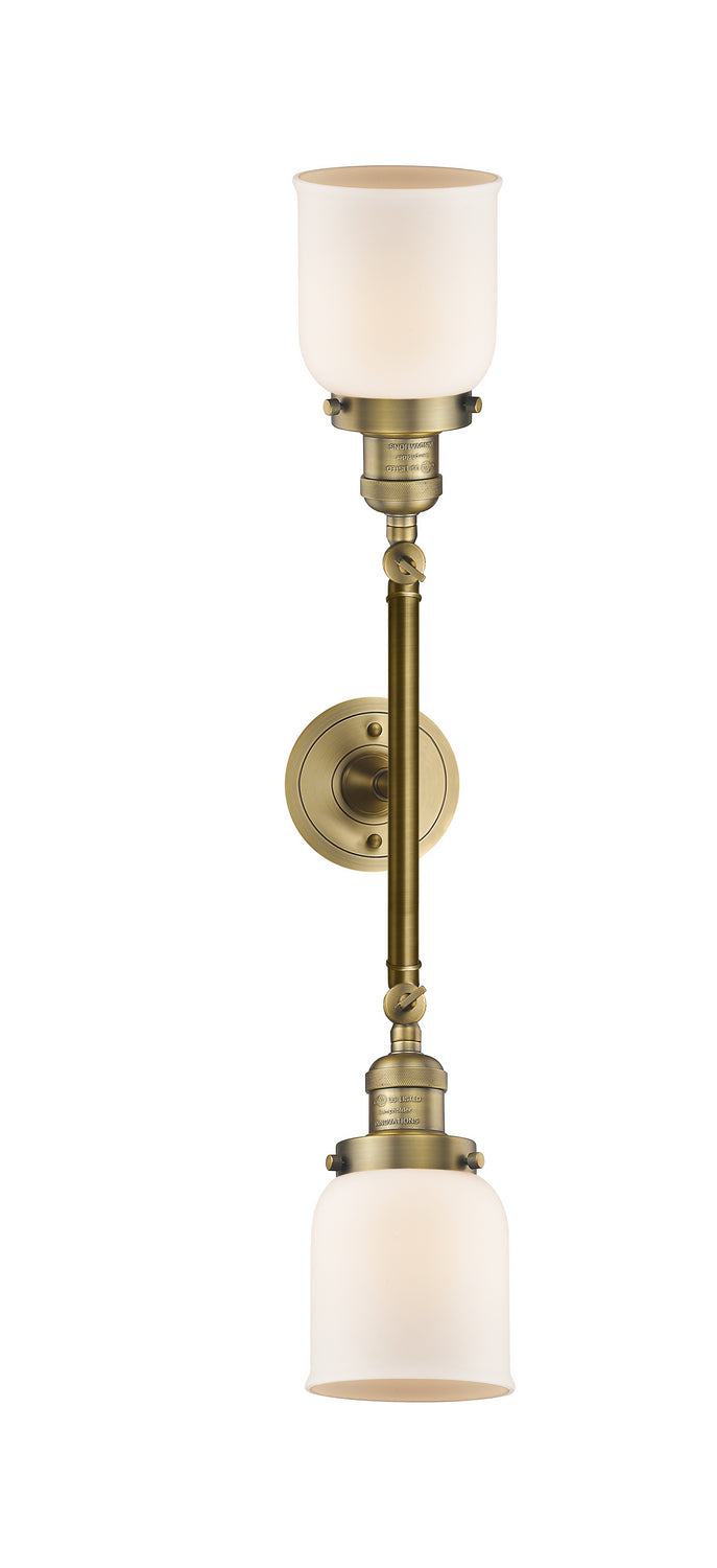 Innovations Franklin Restoration 208L-BB-G51 Bath Vanity Light 5 in. wide - Brushed Brass
